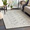 Tiwari Home 5' x 7.5' Hexagon Patterned Gray and White Rectangular Area Throw Rug